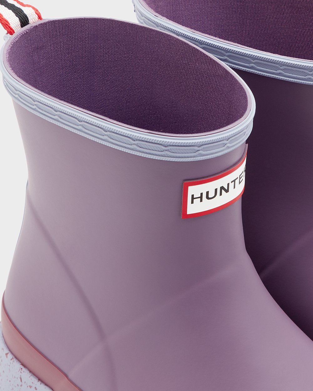 Hunter Original Short Speckle Rain Play Boots - Sale Womens Purple - XLGCPH675